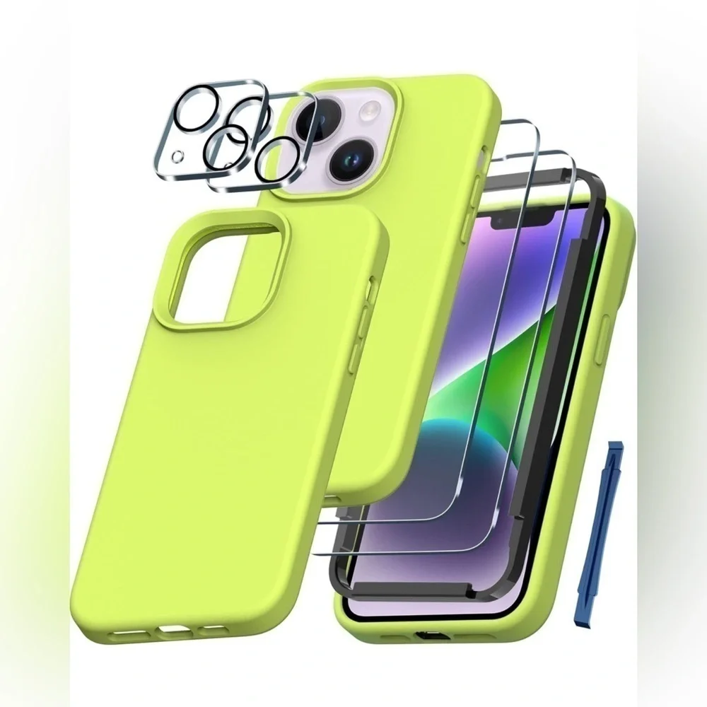 QHOHQ [5 in 1] for iPhone 14 Plus Case New